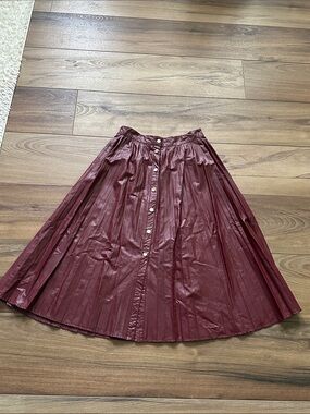 Zara faux leather pleated skirt